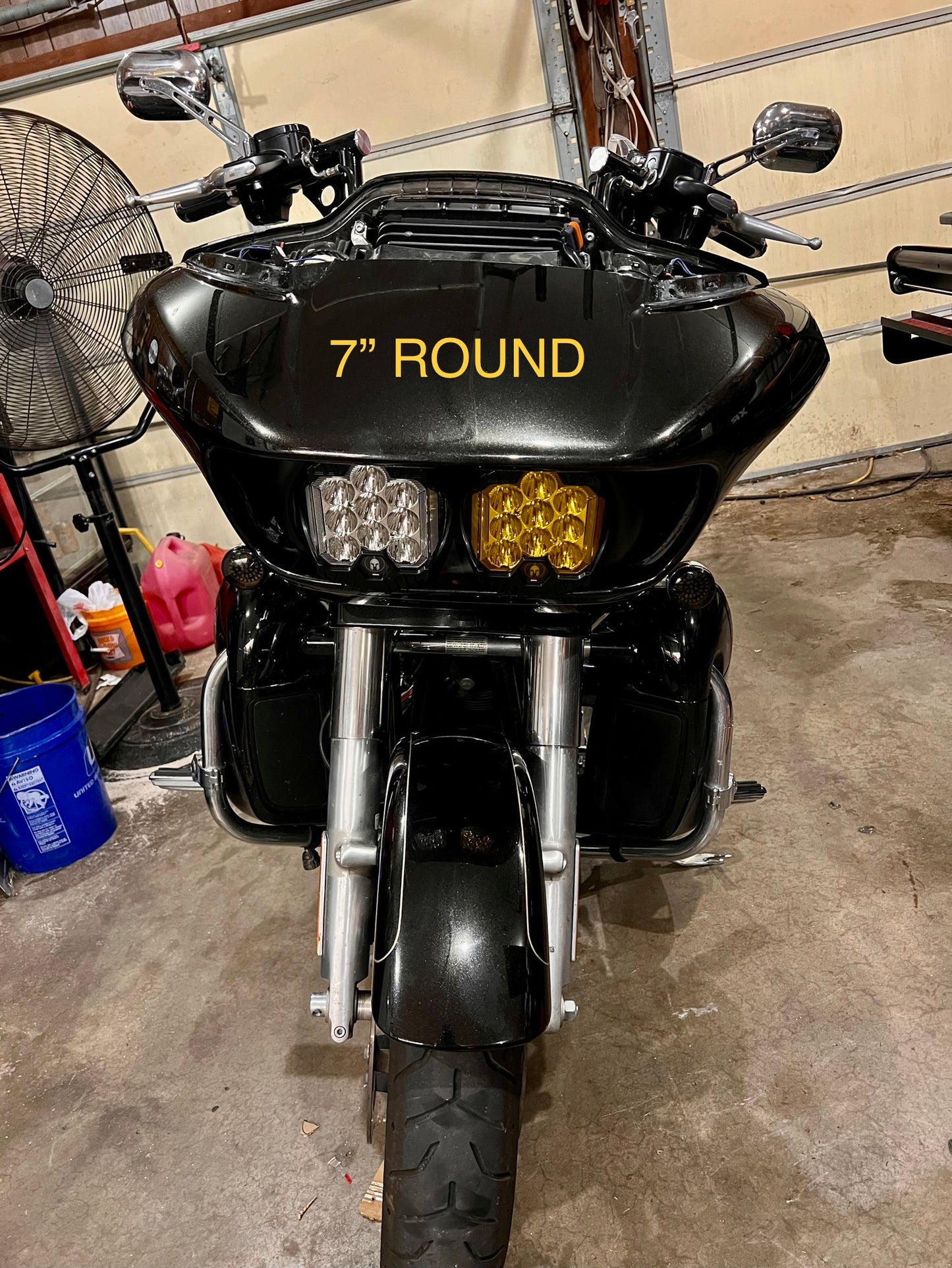 15+ Harley Road Glide Headlight dual 7inch round bracket.
