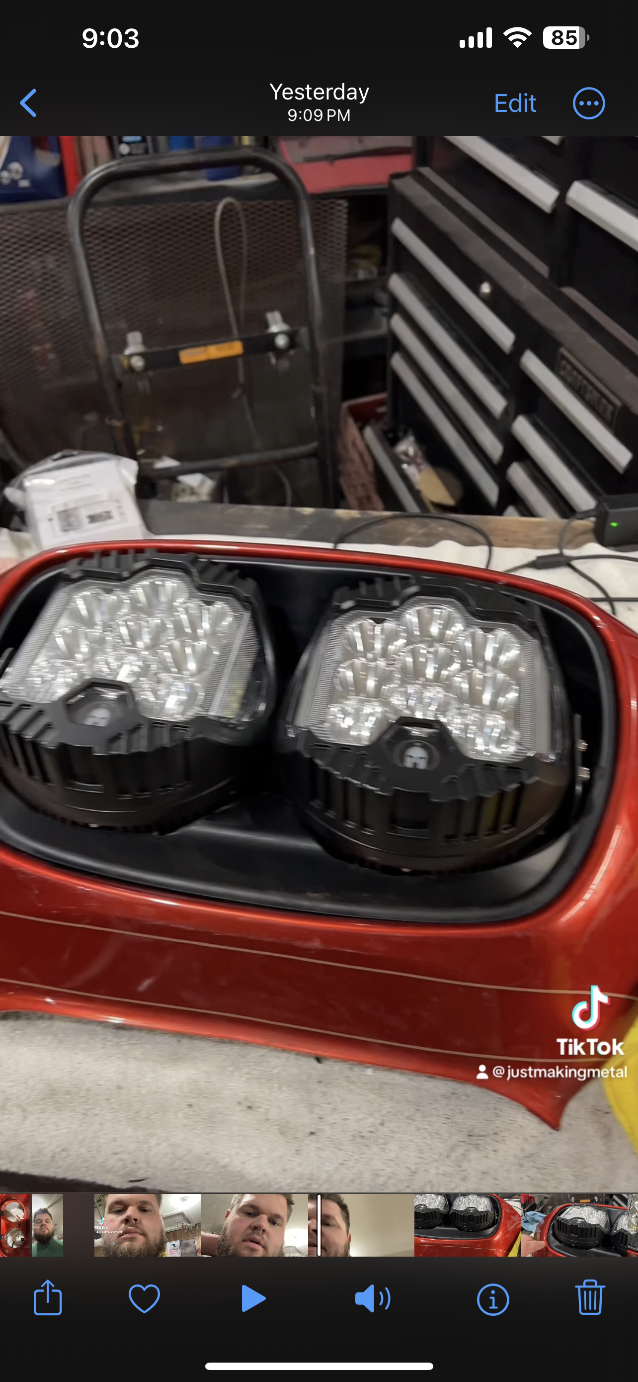 99-13 Harley Road Glide Headlight dual 7inch round bracket.